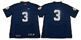 Notre Dame 3 Blue Under Armour College Football Jersey,baseball caps,new era cap wholesale,wholesale hats